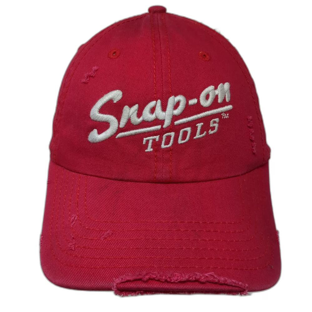 Wild Snap-on Tools Baseball Cap Red One Size Distressed Embroidered Logo Hat